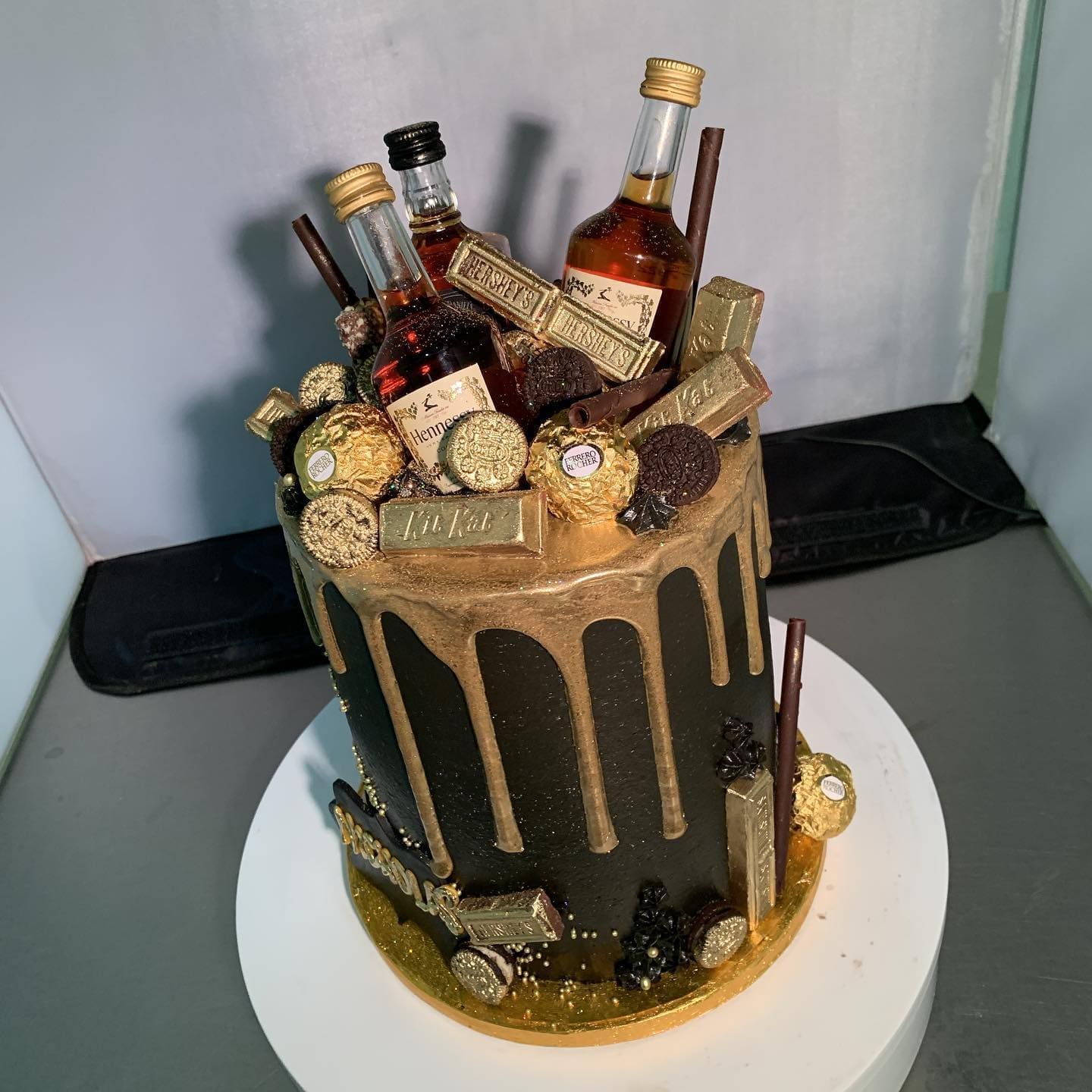 Custom Alcohol and Chocolate Cake