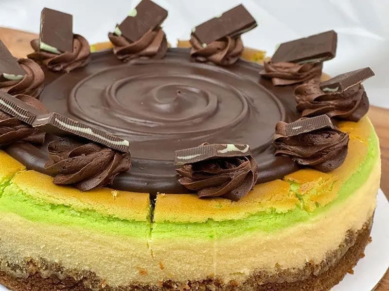 The Grasshopper Cheesecake from Corina Bakery In Tacoma